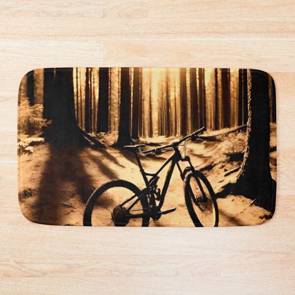Item preview, Sepia-Toned MTB Adventure in Forest designed and sold by GrizzlyCollective.