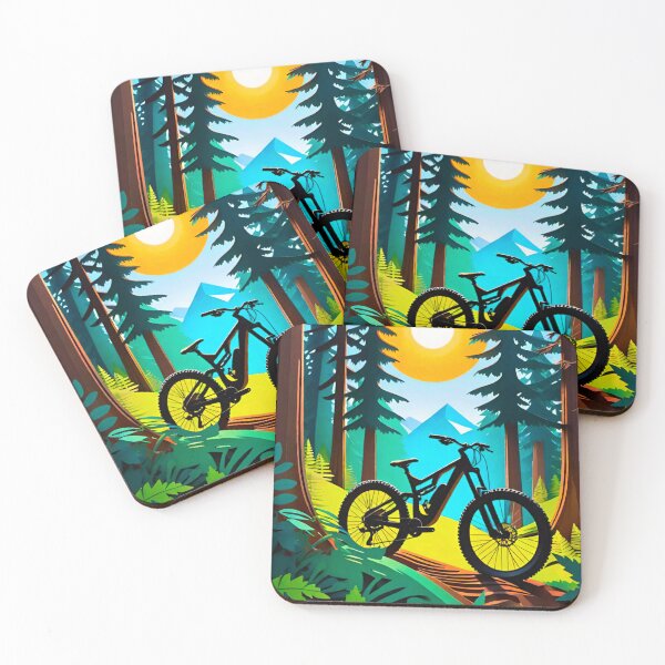 Item preview, Mountain Biking Through Sunlit Trails designed and sold by GrizzlyCollective.