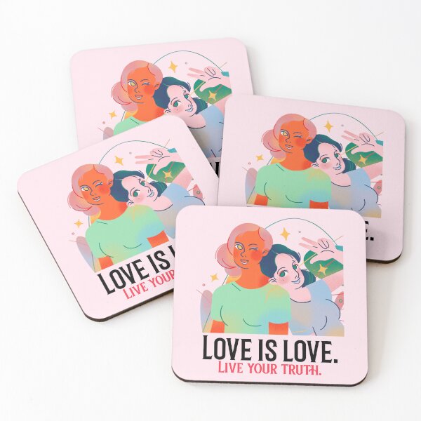 Item preview, Love is love, Live your truth. #RainbowFlag #EqualityGift #GenderIdentity #PrideMonth designed and sold by Anna Halasek.