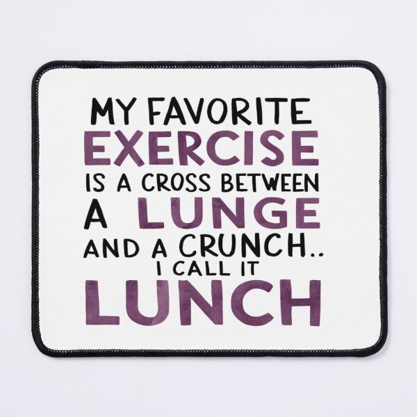 Item preview, Lunch Exercise - Funny Exercise and Food Pun designed and sold by SewnMemories.