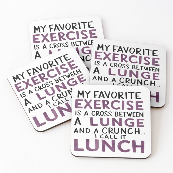 Item preview, Lunch Exercise - Funny Exercise and Food Pun designed and sold by SewnMemories.