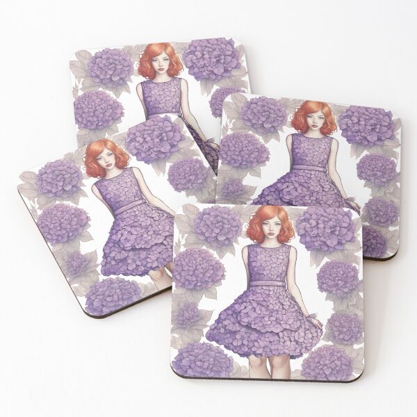 Item preview, Purple Hydrangea Girl designed and sold by Snuggleshark.