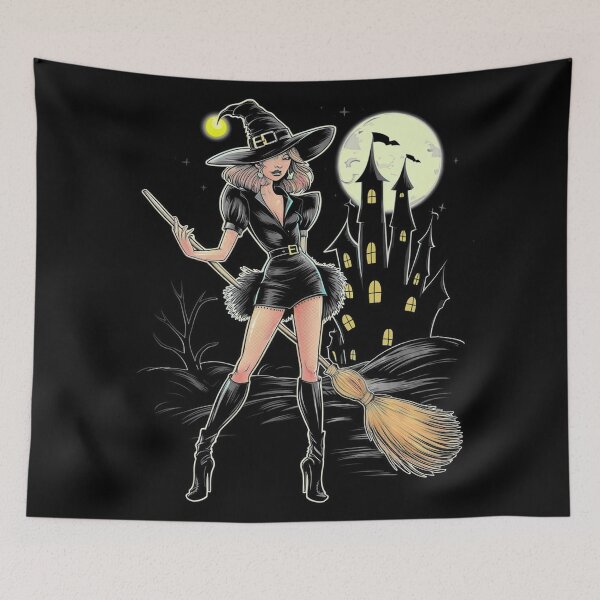 Item preview, Halloween theme 2, witch, bat, moon, pumkin, castle, spooky designed and sold by sinemsworld1.