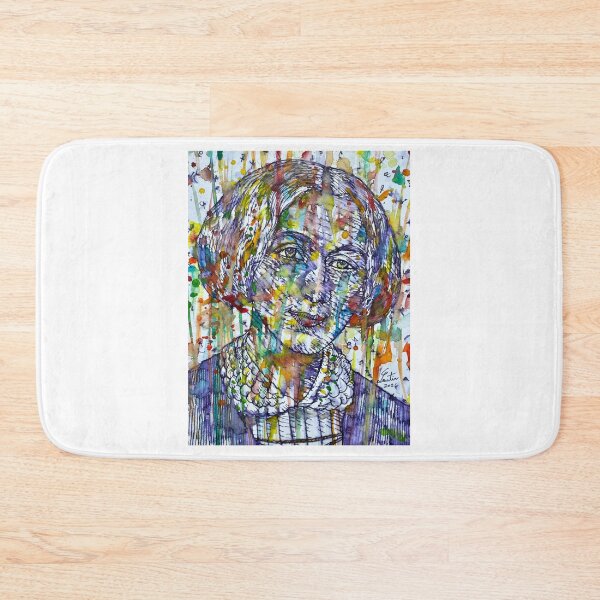 Item preview, GEORGE ELIOT watercolor and ink portrait designed and sold by lautir.