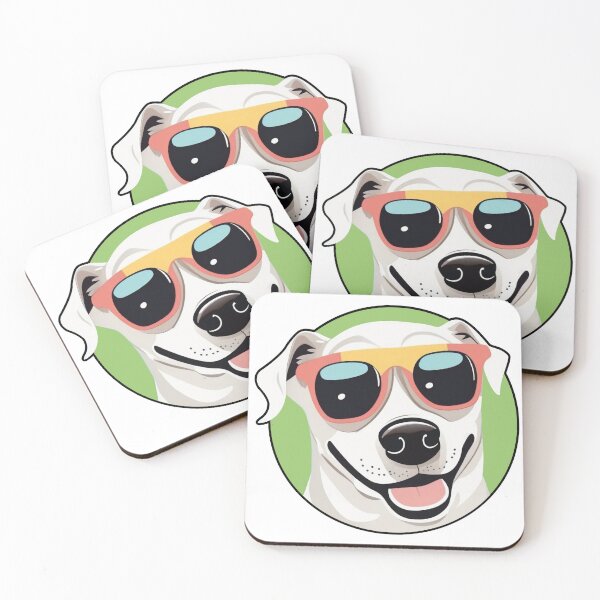 Item preview, Happy Dog with Sunglasses summer designed and sold by Pet Path.