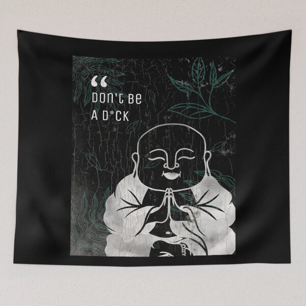 Item preview, Spiritual Don't Be A D*ck Funny laughing buddha designed and sold by GraTEEtude.