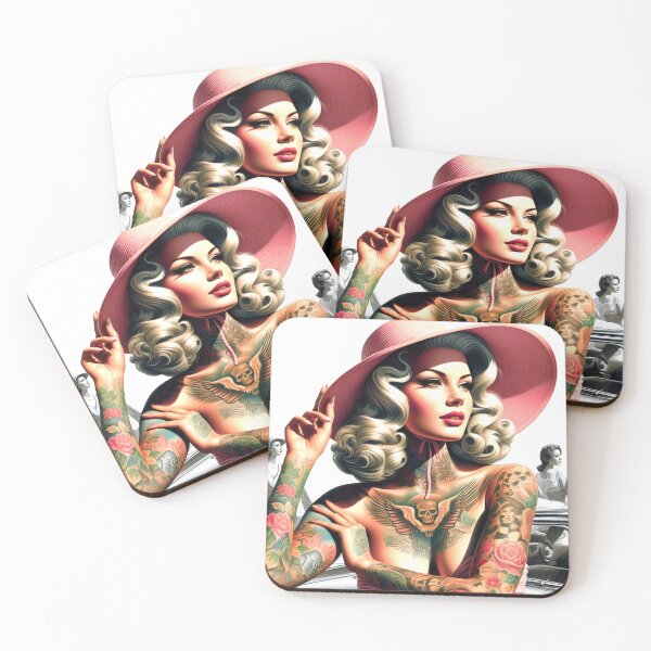 Item preview, Retro Glamour Tatooed Woman designed and sold by PulpVintage.