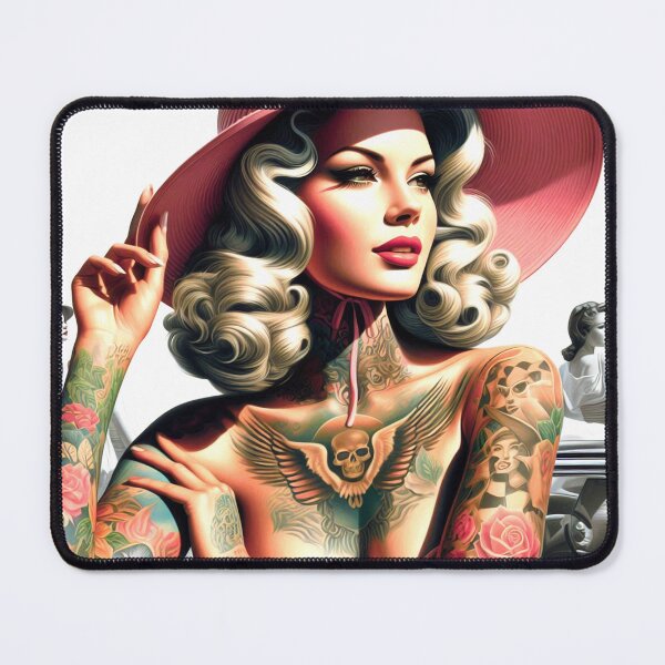 Item preview, Retro Glamour Tatooed Woman designed and sold by PulpVintage.