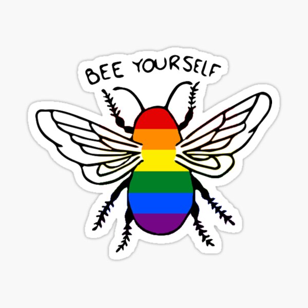 Holographic Trans Pride Bee Stickers (5ct.) – BRC