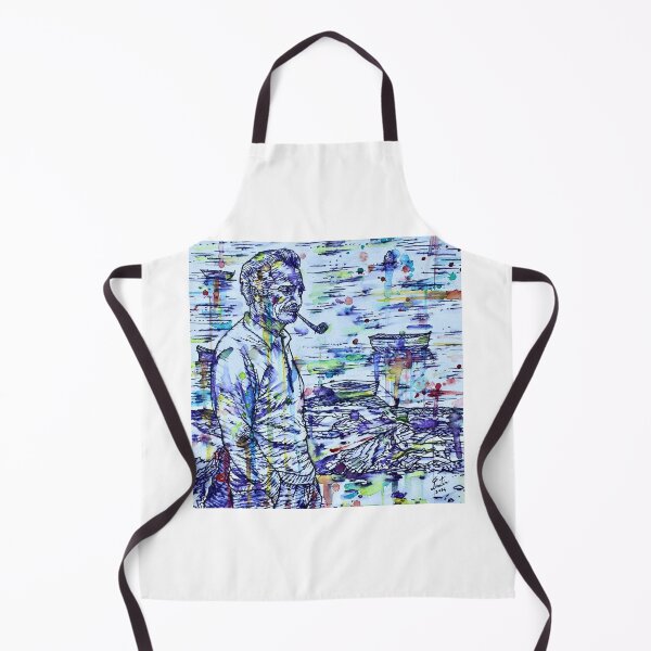 Item preview, GEORGES BRASSENS watercolor and ink portrait designed and sold by lautir.