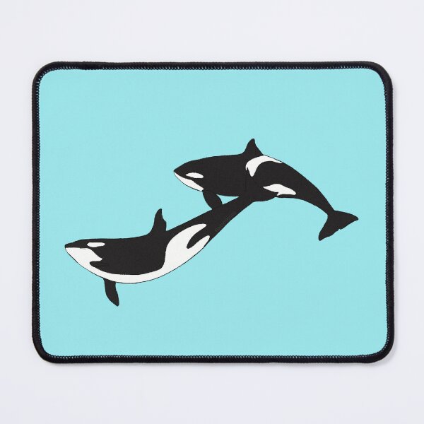 Item preview, Swimming Orcas - Killer Whale Pair designed and sold by SqueakySketches.