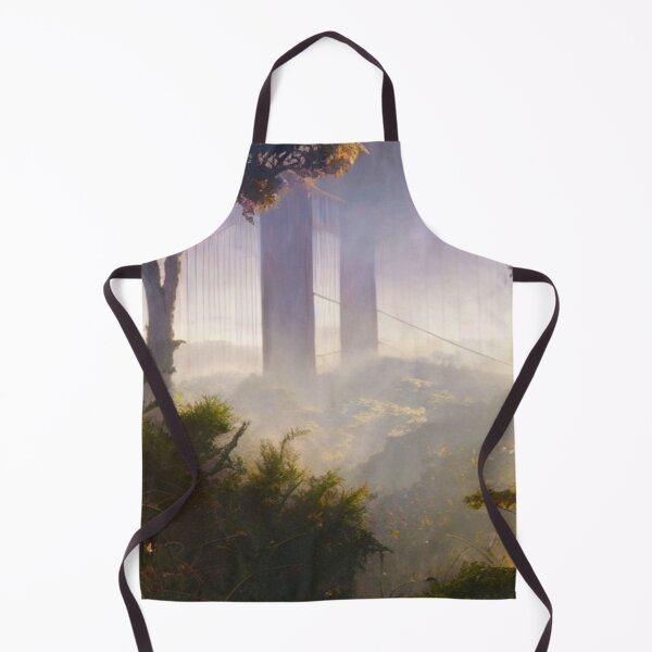 Item preview, Dreamy autumn scene: bridge over misty valley, surrounded by trees in autumn splendor designed and sold by FotoworldEdel.
