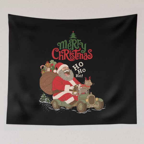 Item preview, Merry Christmas - Santa Claus with his Cat designed and sold by LazyCaat.