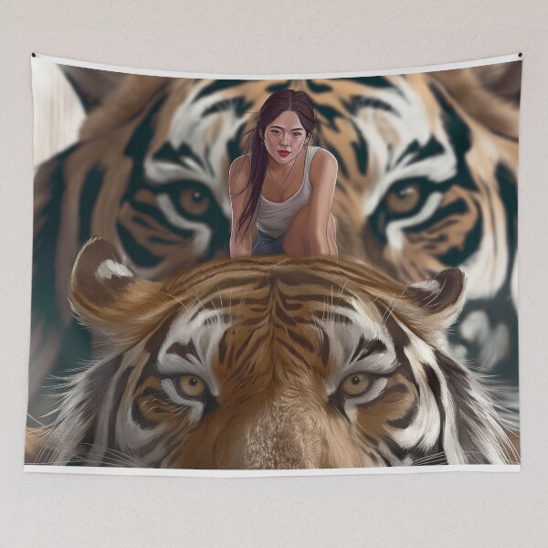 Item preview, tiger girl designed and sold by PricklyPeanut.
