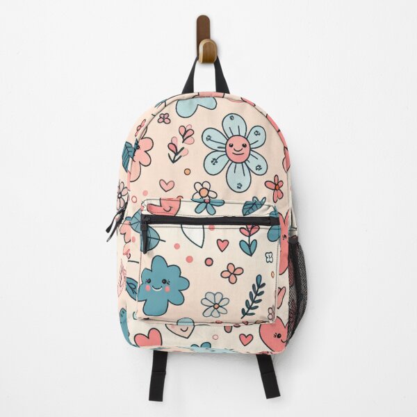 Item preview, Kawaii Garden Delight: Cute Floral and Heart Pattern designed and sold by Inkbourne Studio.