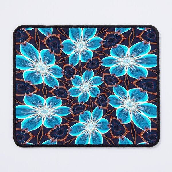 Item preview, Abstract Blue Flowers Pattern designed and sold by Patternflower.