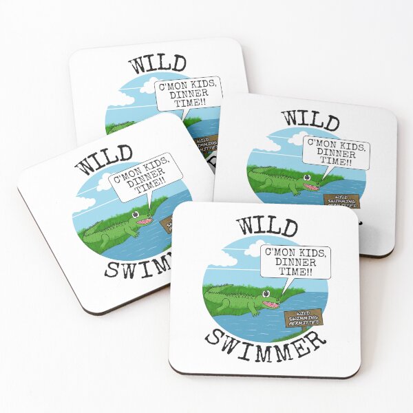 Item preview, Wild Swimmer Crocodile Swimming Funny designed and sold by doodlerob.