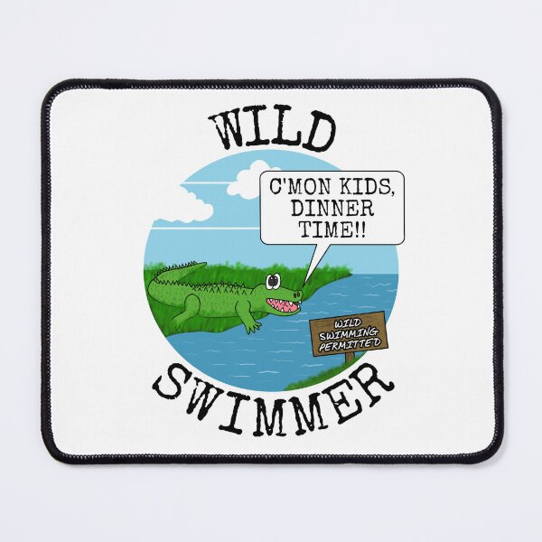 Item preview, Wild Swimmer Crocodile Swimming Funny designed and sold by doodlerob.