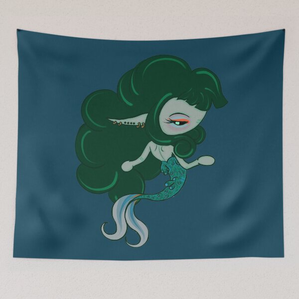 Item preview, mermay mermaid being all coy and things designed and sold by tentaclemade.