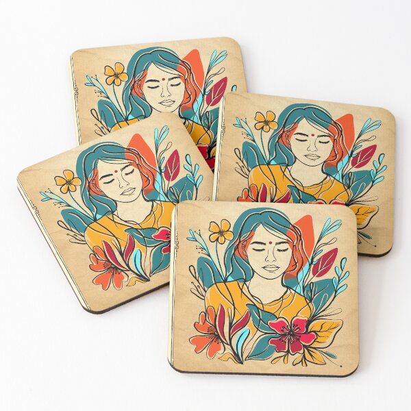 Item preview, Aatman - Self Discovery - Line art - Vintage Indian Art designed and sold by The Uphaar Store.