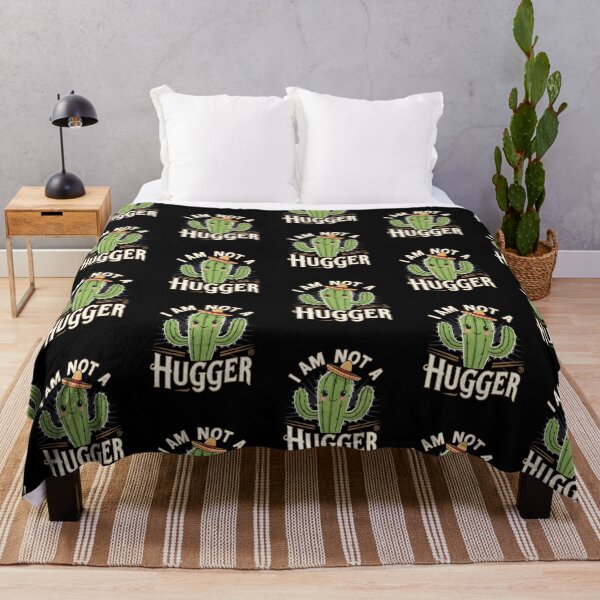 Item preview,   No Hugs i'm not a hugger Funny Vintage Cactus designed and sold by SOUFIANE1991.