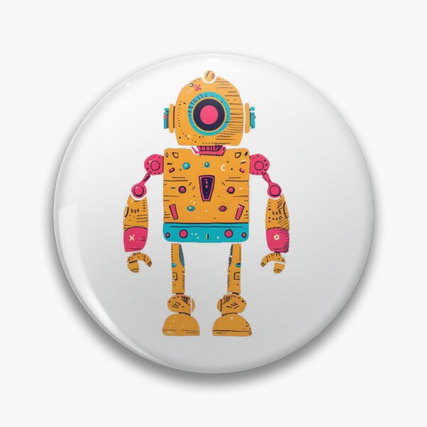 Item preview, Vibrant Yellow Robot - Futuristic and Retro Design designed and sold by Creet-Design.
