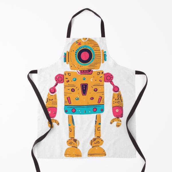 Item preview, Vibrant Yellow Robot - Futuristic and Retro Design designed and sold by Creet-Design.