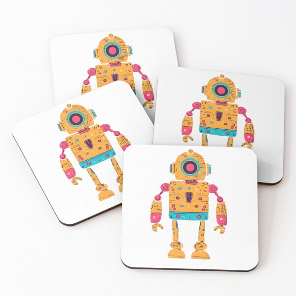 Item preview, Vibrant Yellow Robot - Futuristic and Retro Design designed and sold by Creet-Design.