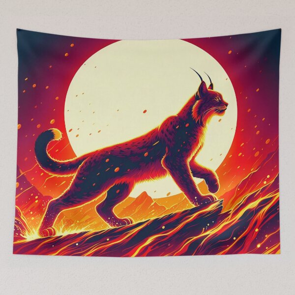 Item preview, Lava Fire Lynx, Ai Generated Art  designed and sold by ACC .