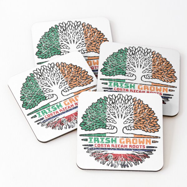 Item preview, Costa Rican Costa Rica Irish Ireland Tree Roots Flag designed and sold by FlagX.