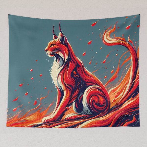 Item preview, Lava Fire Lynx, Ai Generated Art  designed and sold by ACC .