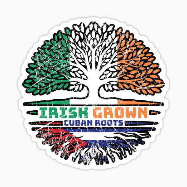 Item preview, Cuba Cuban Irish Ireland Tree Roots Flag designed and sold by FlagX.