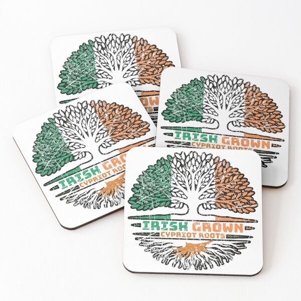 Item preview, Cyprus Cypriot Cypriote Irish Ireland Tree Roots Flag designed and sold by FlagX.