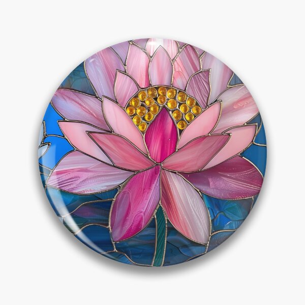 Item preview, Radiant Pink Lotus with Blue Background designed and sold by mebraart.