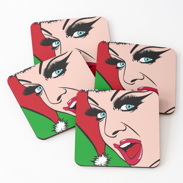 Item preview, Divine Drag Queen Christmas Cartoon PopArt Drawing designed and sold by Henrylizarraga.