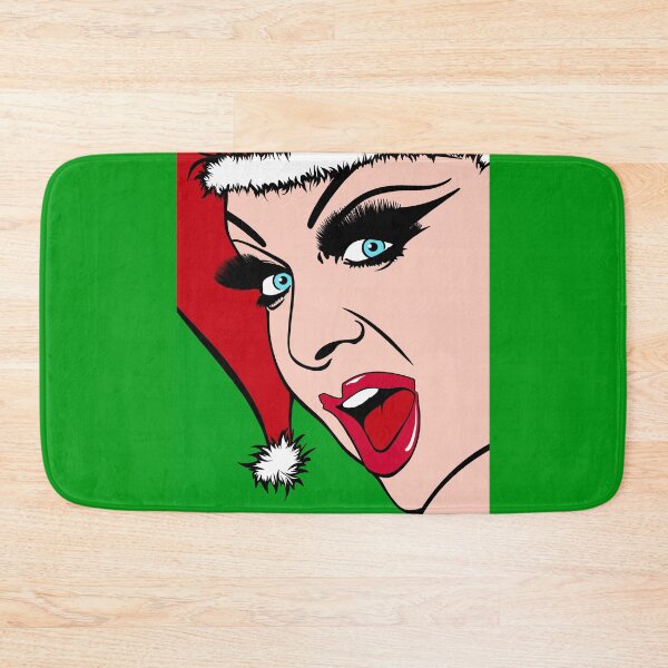 Item preview, Divine Drag Queen Christmas Cartoon PopArt Drawing designed and sold by Henrylizarraga.