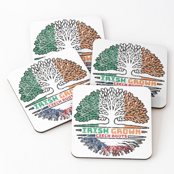Item preview, Czech Republic Czech Irish Ireland Tree Roots Flag designed and sold by FlagX.