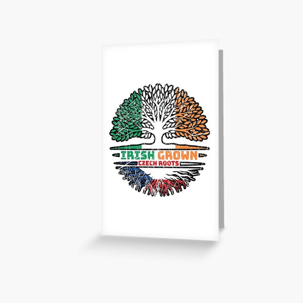 Item preview, Czech Republic Czech Irish Ireland Tree Roots Flag designed and sold by FlagX.