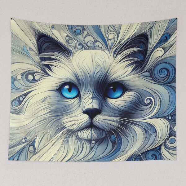 Item preview, Holy Birman - Blue Silence designed and sold by LegademaArt.