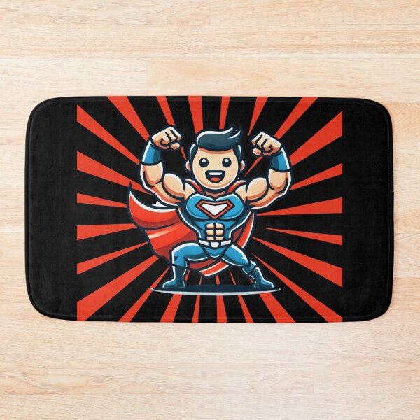 Item preview, Cartoon Superhero Flexing Muscles in Action designed and sold by AnyMar2023.