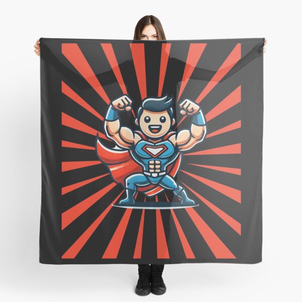 Item preview, Cartoon Superhero Flexing Muscles in Action designed and sold by AnyMar2023.