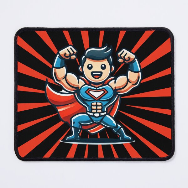 Item preview, Cartoon Superhero Flexing Muscles in Action designed and sold by AnyMar2023.