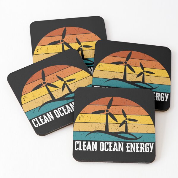 Item preview, Offshore Wind Clean Ocean Energy Vintage Retro Sunset designed and sold by kapsell.