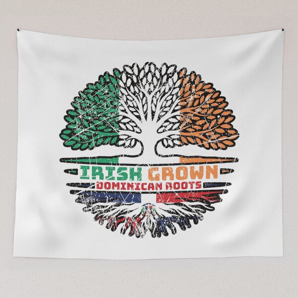 Item preview, Dominican Republic Irish Ireland Tree Roots Flag designed and sold by FlagX.