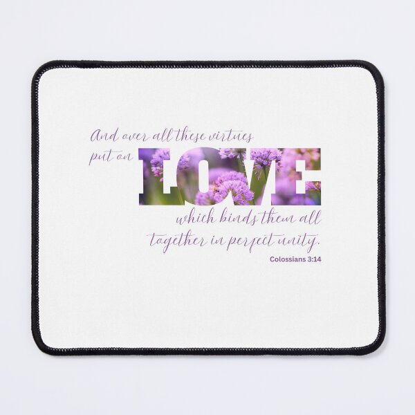 Item preview, Put On Love Col 3:14 with purple flowers designed and sold by Ideas-BYDESiGN.