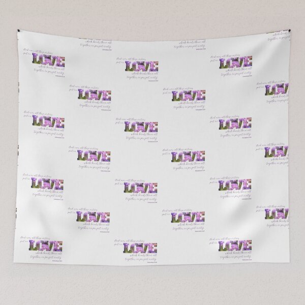 Item preview, Put On Love Col 3:14 with purple flowers designed and sold by Ideas-BYDESiGN.