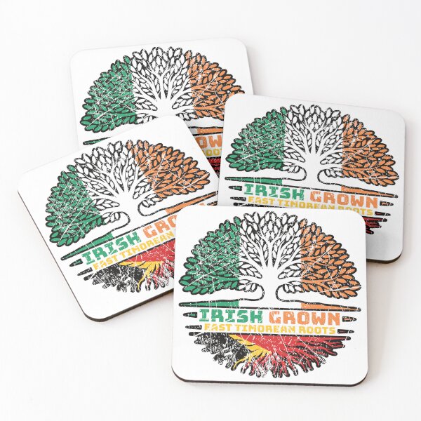 Item preview, East Timor East Timorean Irish Ireland Tree Roots Flag designed and sold by FlagX.