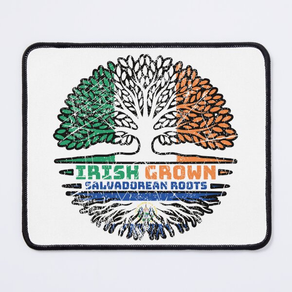 Item preview, El Salvador Salvadorean Salvadorian Salvadoran Irish Ireland Tree Roots Flag designed and sold by FlagX.