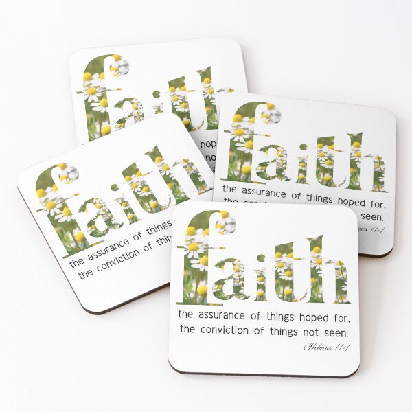 Item preview, Faith Hebrews 11:1 with flowers daisies designed and sold by Ideas-BYDESiGN.