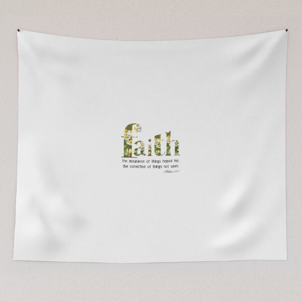 Item preview, Faith Hebrews 11:1 with flowers daisies designed and sold by Ideas-BYDESiGN.